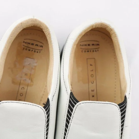 VTG Nike Womens Air Presto Golf Shoe Size 8 White Slip On Soft Spikes Verdana - Picture 10 of 12